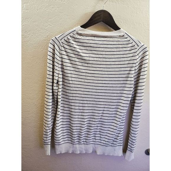 Banana Republic Silk Cashmere Crewneck Stripe Sweater size M - Picture 8 of 9